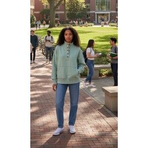 Aerie oversized womens pullover raglan sleeve sweatshirt sz XS boho peasant